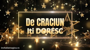 Felicitare cu tematica de Craciun Gratuita sau personalizata CF31