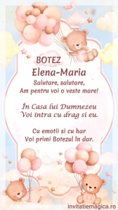 Invitatie Video Botez tematica pentru Fete cod BTP37