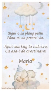 Invitatie Video Botez tematica Unisex cod BTP07