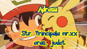 Invitatie video cu tematica Pokemon, Pikachu cod PO02 - Img 4