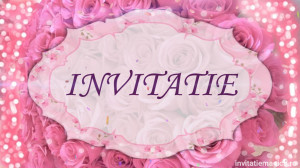 Invitatie video fete adolescente sau femei cu tematica flori trandafiri B24