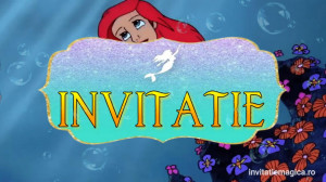 Invitatie Video Mica Sirena Ariel cod MS03