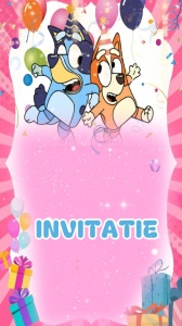Invitatie video personalizata cu tematica Bluey cod BLY09