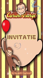 Invitatie video personalizata cu tematica George cel Curios cod GEC01