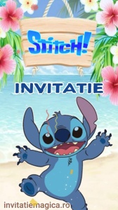 Invitatie video personalizata cu tematica Lilo si Stitch cod STI04