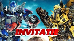 Invitatie video personalizata cu tematica Transformers, roboti cod TRA07