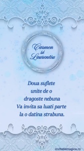 Invitatie video personalizata pentru Nunta cod NUN39