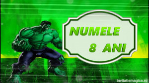 Invitatie Video tematica Hulk cod hulk02 - Img 2