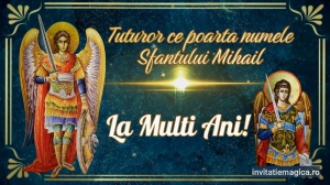 Felicitare cu tematica de ziua Sfintului Mihail SM2