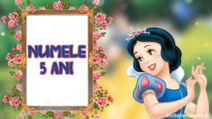 Invitatie Alba ca Zapada si cei sapte pitici cod AZ01