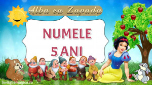 Invitatie Alba ca Zapada si cei sapte pitici cod AZ04 - Img 2