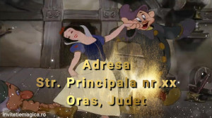Invitatie Alba ca Zapada si cei sapte pitici cod AZ07 - Img 4