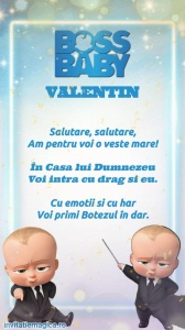 Invitatie Video Botez tematica BABY BOSS pentru Baieti cod BOSS05