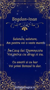 Invitatie Video Botez tematica pentru Baieti cod BTP68