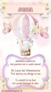 Invitatie Video Botez tematica pentru Fete cod BTP28