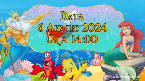 Invitatie Video Mica Sirena Ariel cod MS02 - Img 2