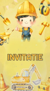 Invitatie video personalizata cu tematica CONSTRUCTII cod CON09