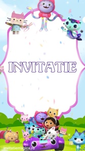 Invitatie video personalizata cu tematica Gabby’s Dollhouse cod GDH16