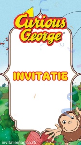 Invitatie video personalizata cu tematica George cel Curios cod GEC02