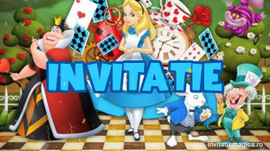 Invitatie Video tematica Alice in tara Minunilor cod ALI01