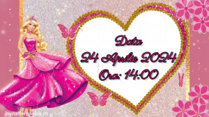 Invitatie Video tematica Barbie cod BAR01 - Img 5