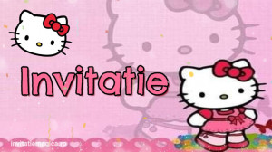 Invitatie Video tematica Hello Kitty cod HK01