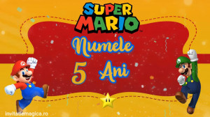 Invitatie Video tematica Super Mario cod SM02 - Img 2
