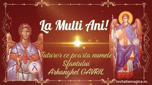 Felicitare cu tematica de ziua Sfintului Gavril SG1