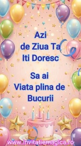 Felicitare Video cu tematica Baloane BALM07