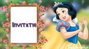 Invitatie Alba ca Zapada si cei sapte pitici cod AZ01 - Img 7