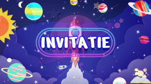 Invitatie Video Astronaut, Spatiu Planete cod AS01