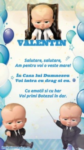 Invitatie Video Botez tematica BABY BOSS pentru Baieti cod BOSS06