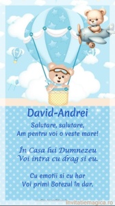 Invitatie Video Botez tematica pentru Baieti cod BTP49