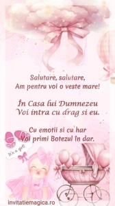 Invitatie Video Botez tematica pentru Fete cod BTP19