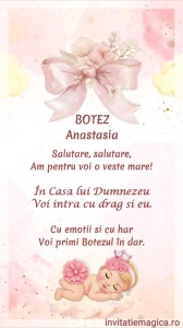 Invitatie Video Botez tematica pentru Fete cod BTP39