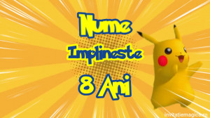 Invitatie video cu tematica Pokemon, Pikachu cod PO03 - Img 2
