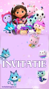 Invitatie video personalizata cu tematica Gabby’s Dollhouse cod GDH15