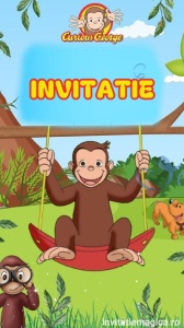Invitatie video personalizata cu tematica George cel Curios cod GEC03