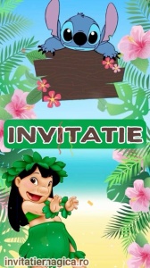 Invitatie video personalizata cu tematica Lilo si Stitch cod STI06