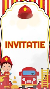 Invitatie video personalizata cu tematica POMPIERI cod POMP02