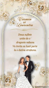 Invitatie video personalizata pentru Nunta cod NUN61