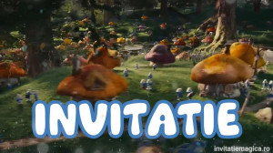 Invitatie Video tematica Strumfii cod STR03