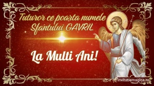 Felicitare cu tematica de ziua Sfintului Gavril SG2
