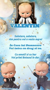 Invitatie Video Botez tematica BABY BOSS pentru Baieti cod BOSS07