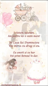 Invitatie Video Botez tematica pentru Fete cod BTP30