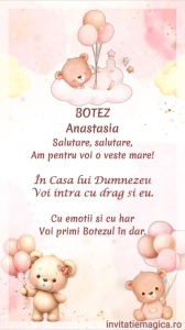 Invitatie Video Botez tematica pentru Fete cod BTP40