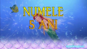 Invitatie Video Mica Sirena Ariel cod MS05