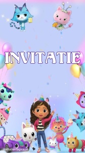 Invitatie video personalizata cu tematica Gabby’s Dollhouse cod GDH14