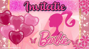 Invitatie Video tematica Barbie cod BAR01