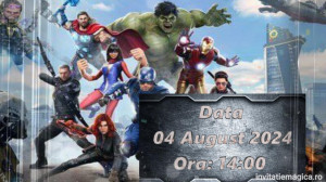 Invitatie Video tematica Eroii Avengers Marvel cod AVE02 - Img 3